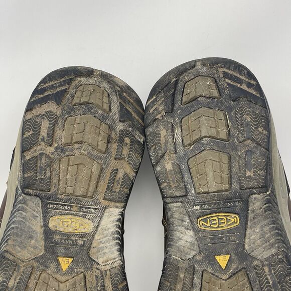 Keen Utility Flint Mid Steel Toe Boots Mens 13 D Brown Leather Work Hiking - Picture 15 of 16